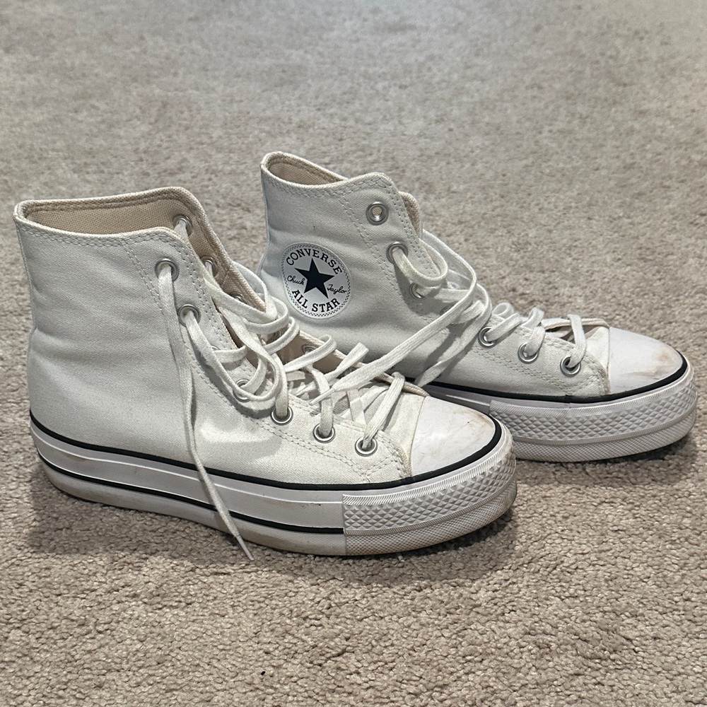 Converse White High-Top Canvas Sneakers